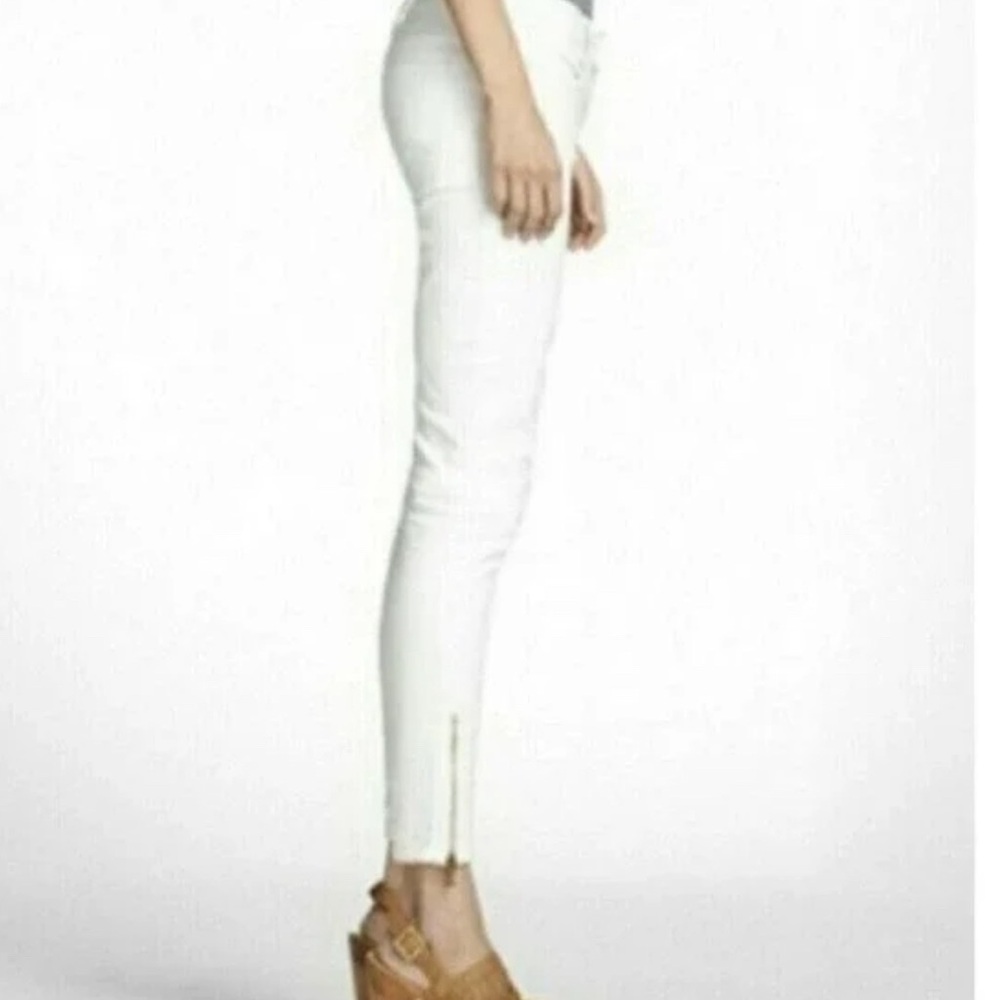 TORY BURCH White Cropped Ankle Zipper Slim Jeans Womens | size 30
